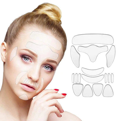 Kit con 11 Adhesivos Reutilizables para Arrugas y Líneas de Expresión