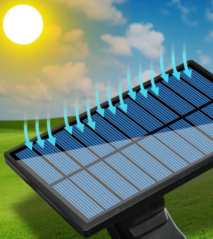 Foco LED solar de 3 cabezales y 800 W